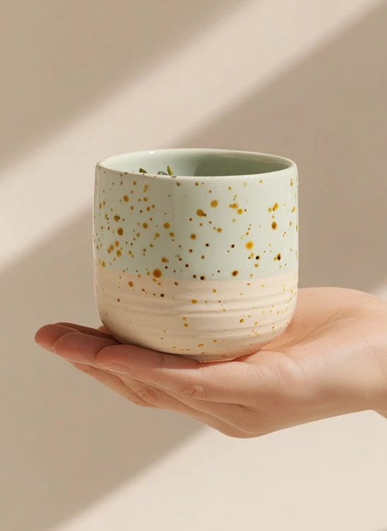 Gallery_photo_1_czarka ceramiczna w kropki mieta.webp